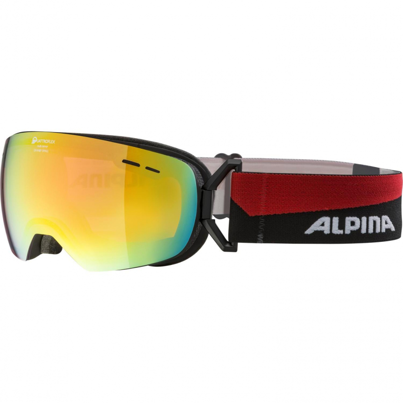 Очки горнолыжные Alpina Granby S Qmm Black/red (Long Alpina) (арт. A7236831) - 